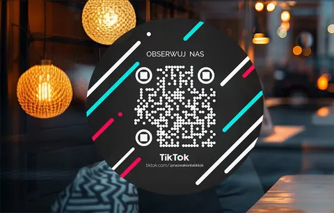 Naklejka samoprzylepna z kodem QR - TikTok 03