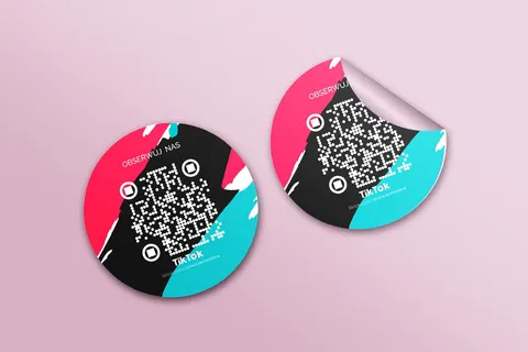 Naklejki Samoprzylepne z Kodem QR - 5cm - TikTok 01