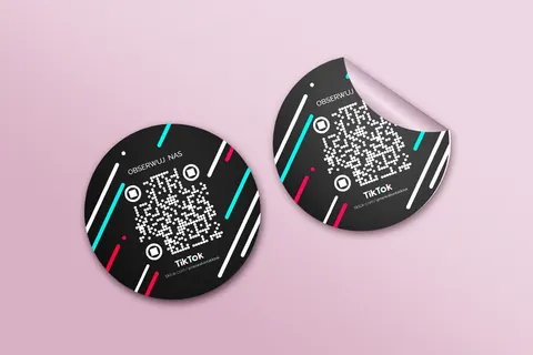 Naklejki Samoprzylepne z Kodem QR - 5cm - TikTok 03