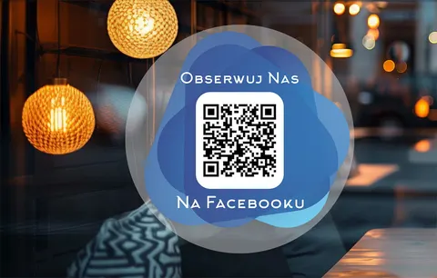 Przezroczysta naklejka samoprzylepna z kodem QR - Facebook 01