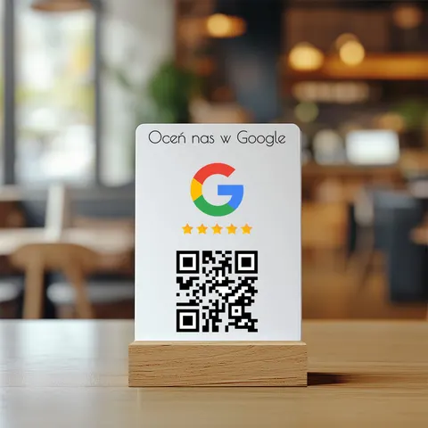 Tabliczka akrylowa z kodem QR - Oceń nas w Google 01