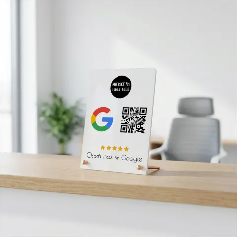 Tabliczka akrylowa do opinii Google z Twoim logo