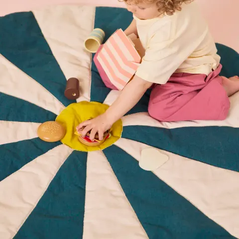 Kid's Concept - Mata do zabawy Circus, niebieska