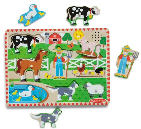 Melissa & Doug Dźwiękowa układanka Farma Old MacDonald's