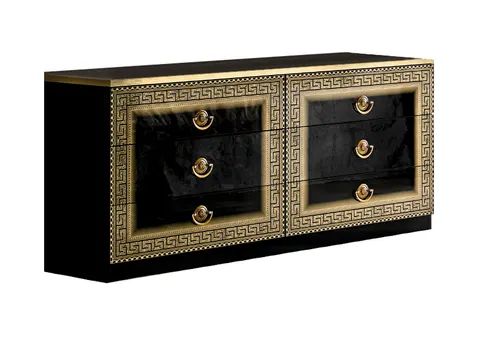 Stylowa Komoda Aida Black-Gold