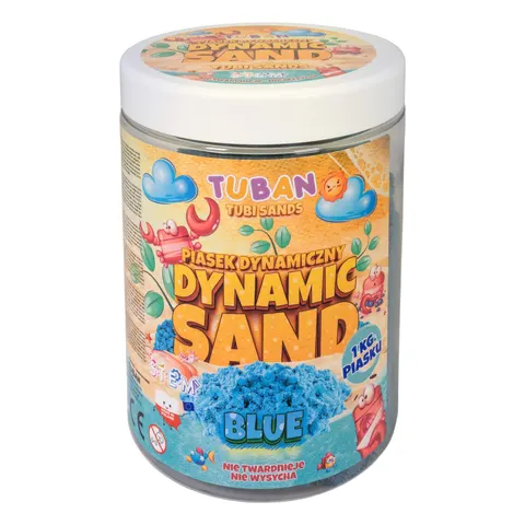 Piasek Dynamiczny - niebieski, 1 kg / Tuban