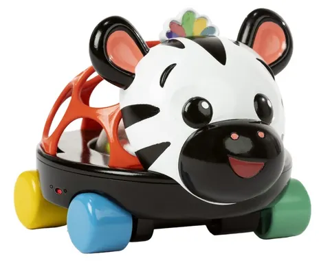Oball Zabawka pojazd z grzechotką Curious Car Zen zebra 3m+