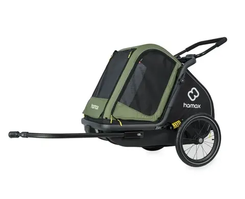 Hamax - Przyczepka rowerowa dla psa - Pluto L do 45 kg - Green / Black