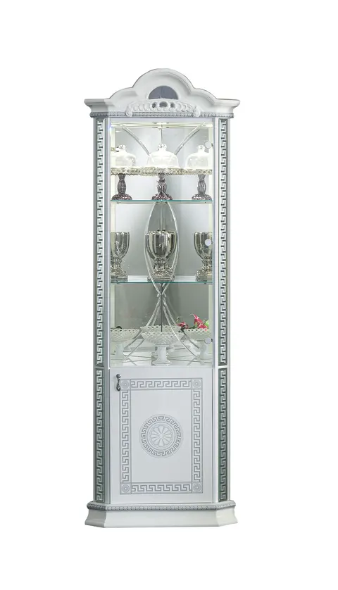 Stylowa Witryna narożna BC Venus White-Silver