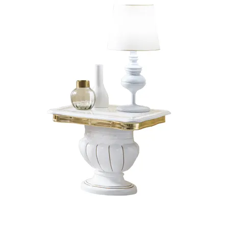 Stylowy Stolik pod lampę BC Betty White-Gold