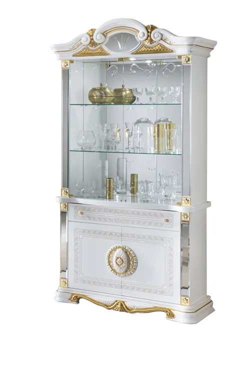Stylowa Witryna 2 drzw. BC Betty White-Gold