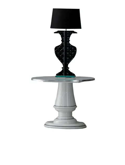 Stylowy Stolik pod lampę BC Venus White-Silver