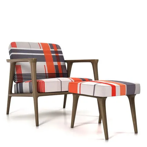 Zestaw ZIO LOUNGE fotel + podnóżek moooi