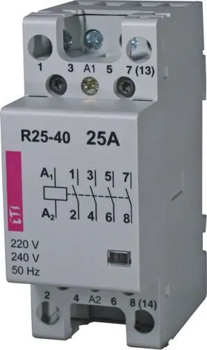 SStycznik modułowy 25A 230VAC 4P 4NO (4Z 0R) 2M, R25-40 230V; 002462310 ETI