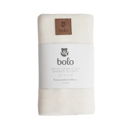Bolo kocyk bambusowy 80x100 pudrowo kremowy