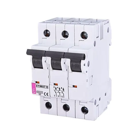 Wyłącznik nadprądowy 3P B 6A 10kA AC, ETIMAT 10 3P B6; 002125712, ETI POLAM