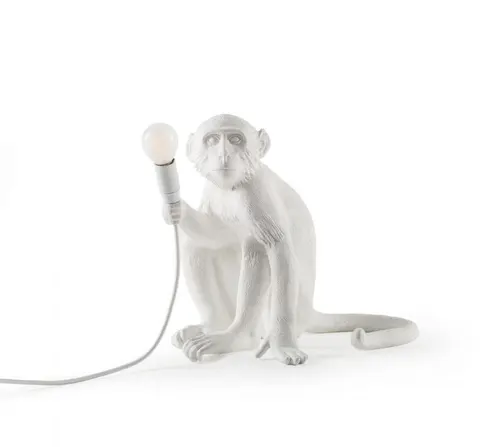 Lampa stołowa MONKEY SITTING OUTDOOR biała Seletti