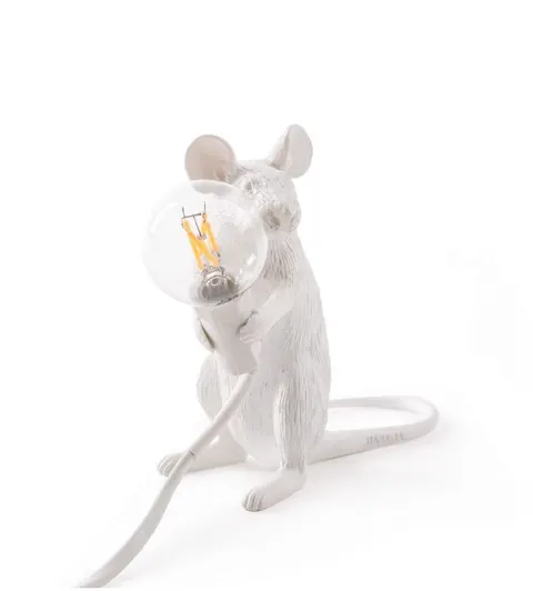 Lampa MOUSE MAC biała siedząca Seletti