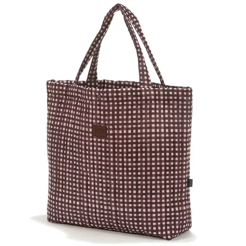 La Millou Torba Shopper Bag uniwersalna torba na ramię / Burgundy Vichy