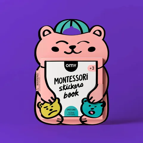 OMY MONTESSORI - KSIĄŻECZKA Z NAKLEJKAMI O EMOCJACH