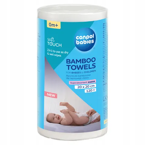 Canpol babies Ręczniczki bambusowe dla niemowląt 120 szt.