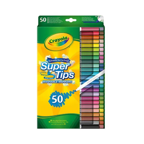 Flamastry zmywalne dla dzieci Super Tips 50 kolorów, Crayola