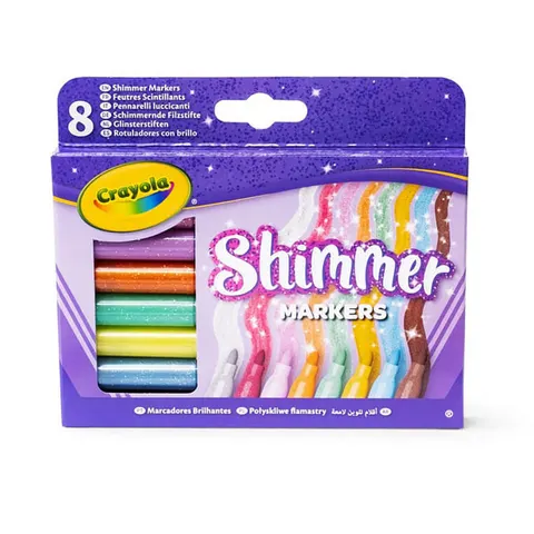 Flamastry błyszczące Shimmer, 8szt. / Crayola