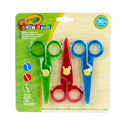 Nożyczki bezpieczne dla dzieci 3 WZORKI Mini Kids, Crayola