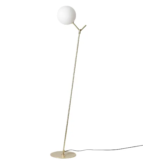 Lampa podłogowa ATOM Aromas Czarna / Mosiądz