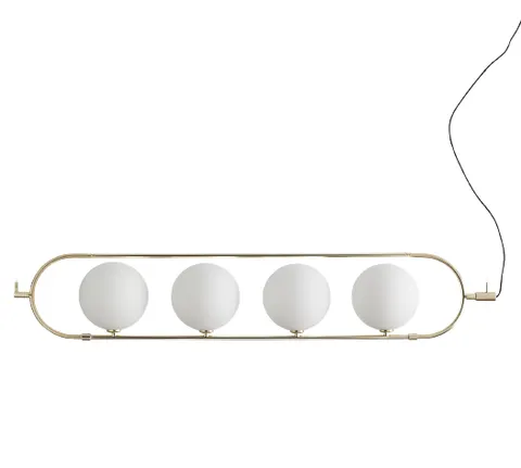 Lampa wisząca ABBACUS Aromas czerń/mosiądz