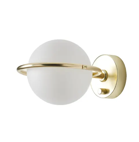 Lampa ścienna ABBACUS Aromas czerń/mosiądz