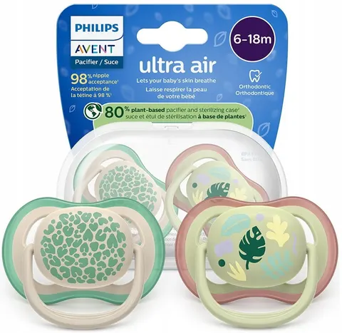 Philips avent smoczek uspokajający ultra air 6-18m 2szt