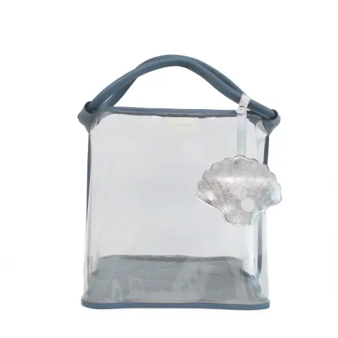 Torba plażowa transparentna - Niebieska / Play&Store