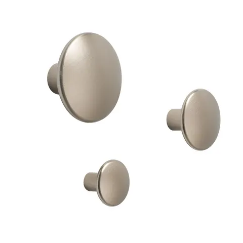 ZESTAW 5 wieszaków THE DOTS METAL Taupe Muuto