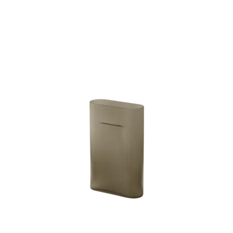 Wazon RIDGE VASE Taupe Frosted Glass, MUUTO