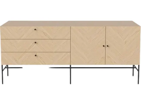 Komoda LUXE drewniana w jodełkę Bolia