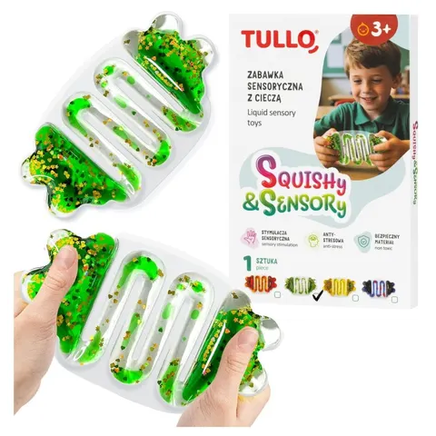 Gniotek sensoryczny z cieczą squishy zielony, Tullo