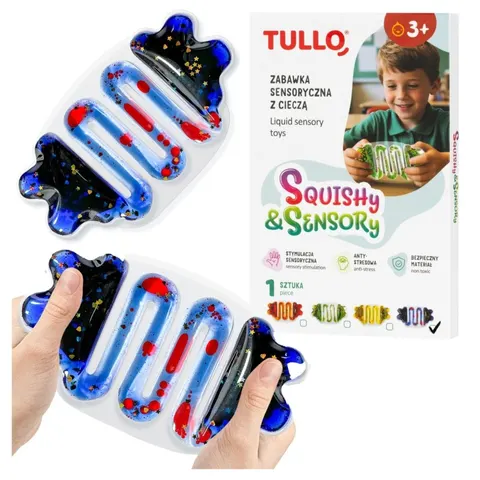 TULLO Gniotek sensoryczny z cieczą squishy niebieski
