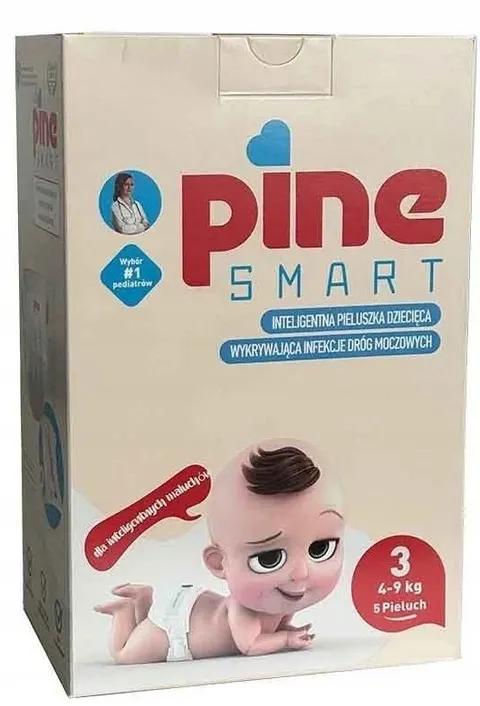 Pine SMART inteligentne pieluszki dziecięce wykrywające infekcje dróg moczowych, MIDI 5 szt.