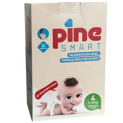 Pine SMART inteligentne pieluszki dziecięce wykrywające infekcje dróg moczowych, MAXI 5 szt.