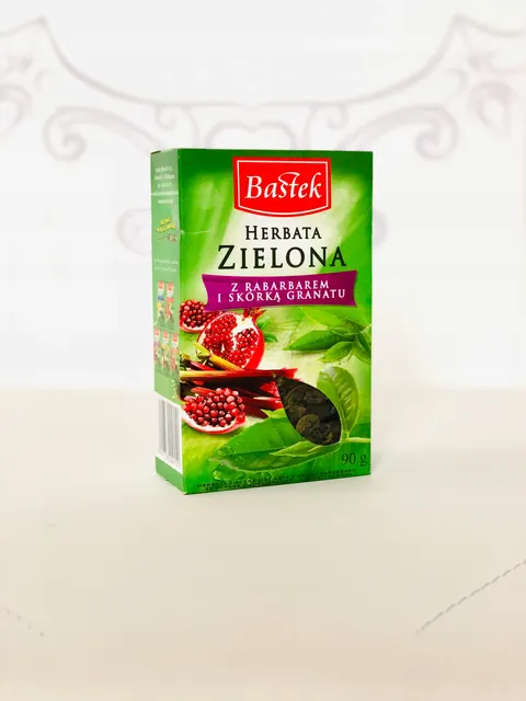 Bastek herbata liściasta zielona z rabarbarem 90g