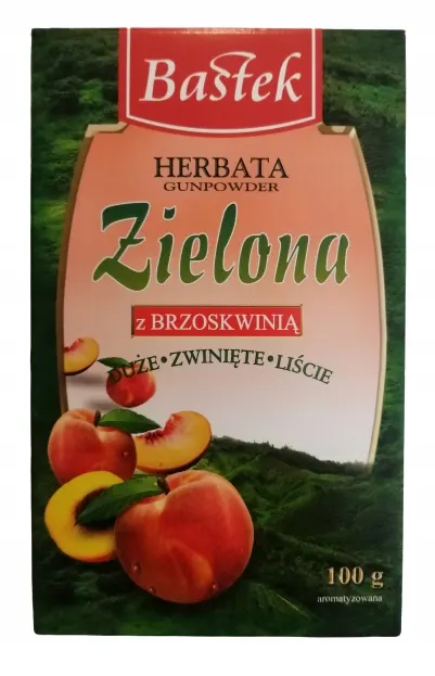 Bastek herbata liściasta zielona z brzoskwinią 100g
