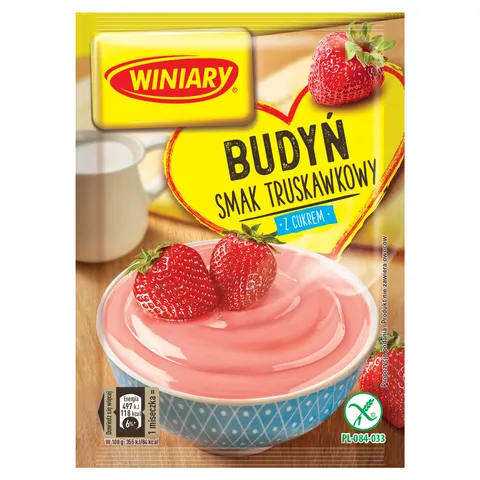 Winiary budyń truskawkowy z cukrem 60g
