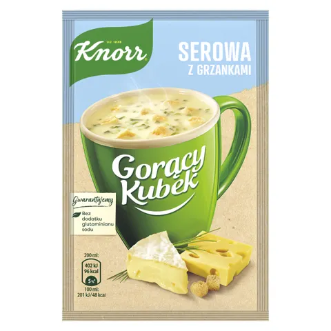 Knorr danie gotowe gorący kubek serowa z grzankami 22g