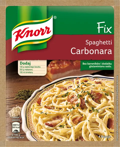Knorr fix przyprawa do spaghetti carbonara 45g