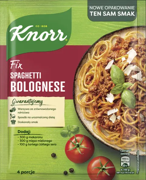 Knorr fix przyprawa do do spaghetti bolonese 41g-44g