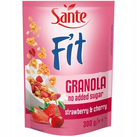 Sante fit granola truskawka wiśnia