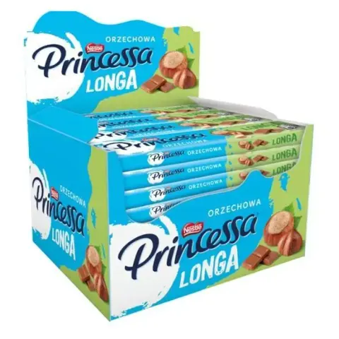 Princessa long wafel o smaku orzechowym 49g x28