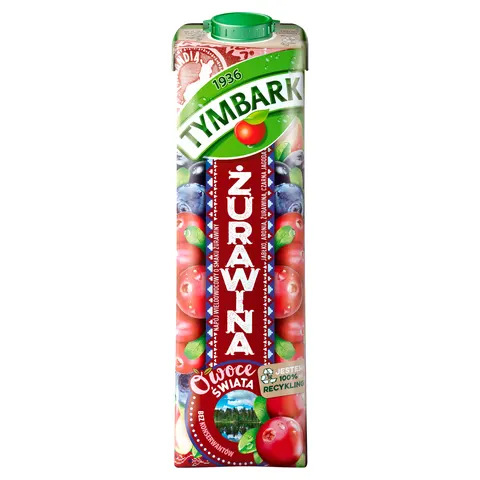 Tymbark napój żurawina, jagoda i jabłko 1l