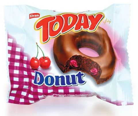 Elvan donut o smaku wiśniowym today 50g x24